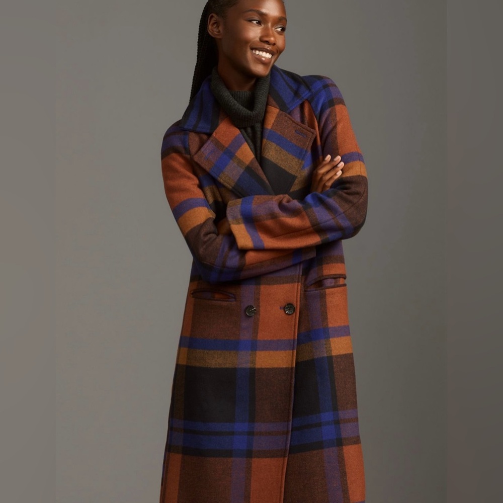 Avec Les Filles Plaid Top Coat
